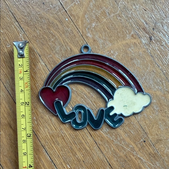 Vintage Rainbow Love Stained Glass Suncatcher - Picture 5 of 8